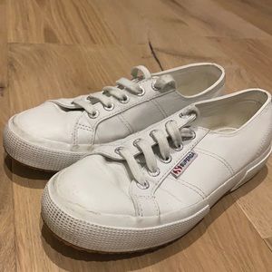 White leather superga sneakers